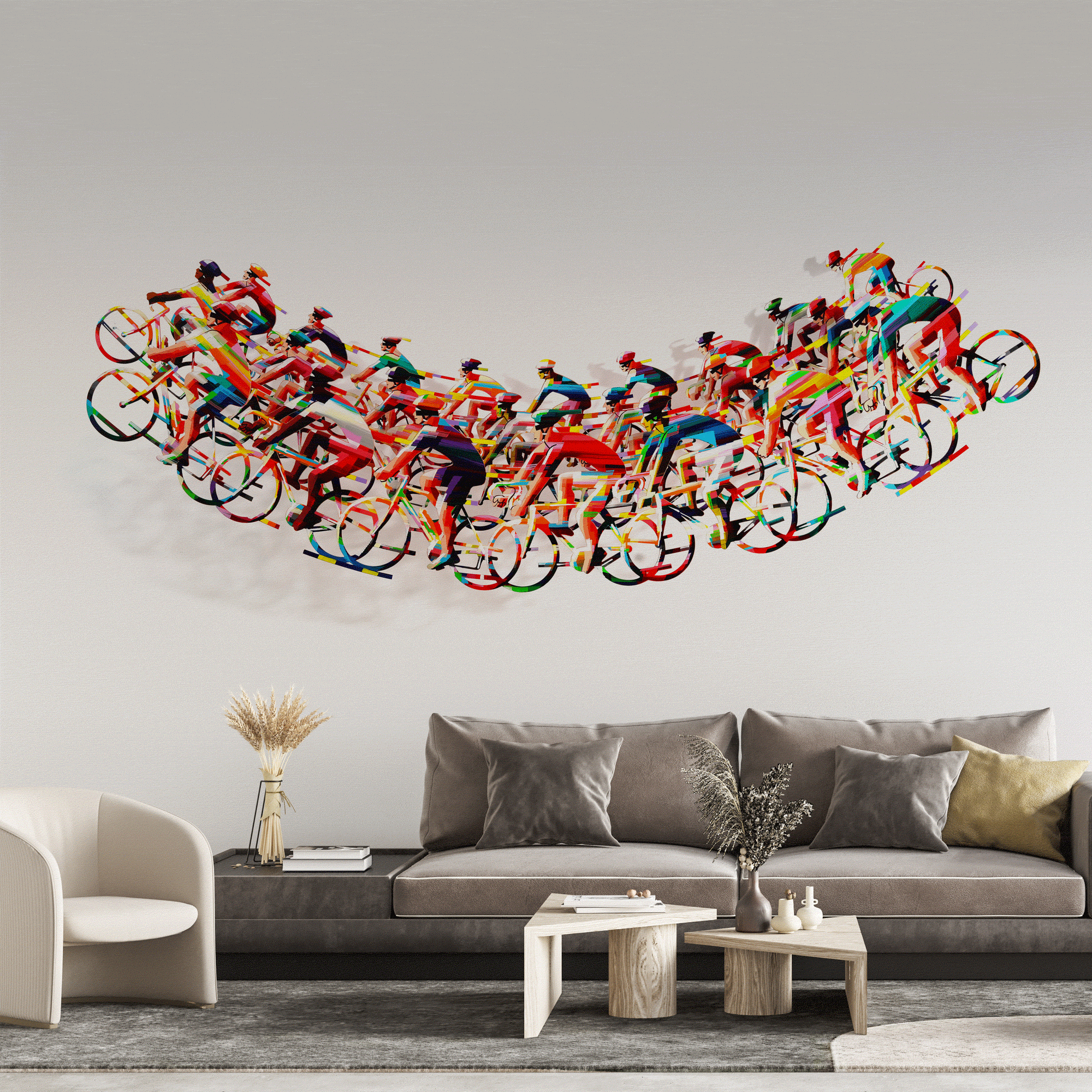 Where to buy large abstract 3d wall art online? - David Gerstein 3D Metal Wall Sculpture