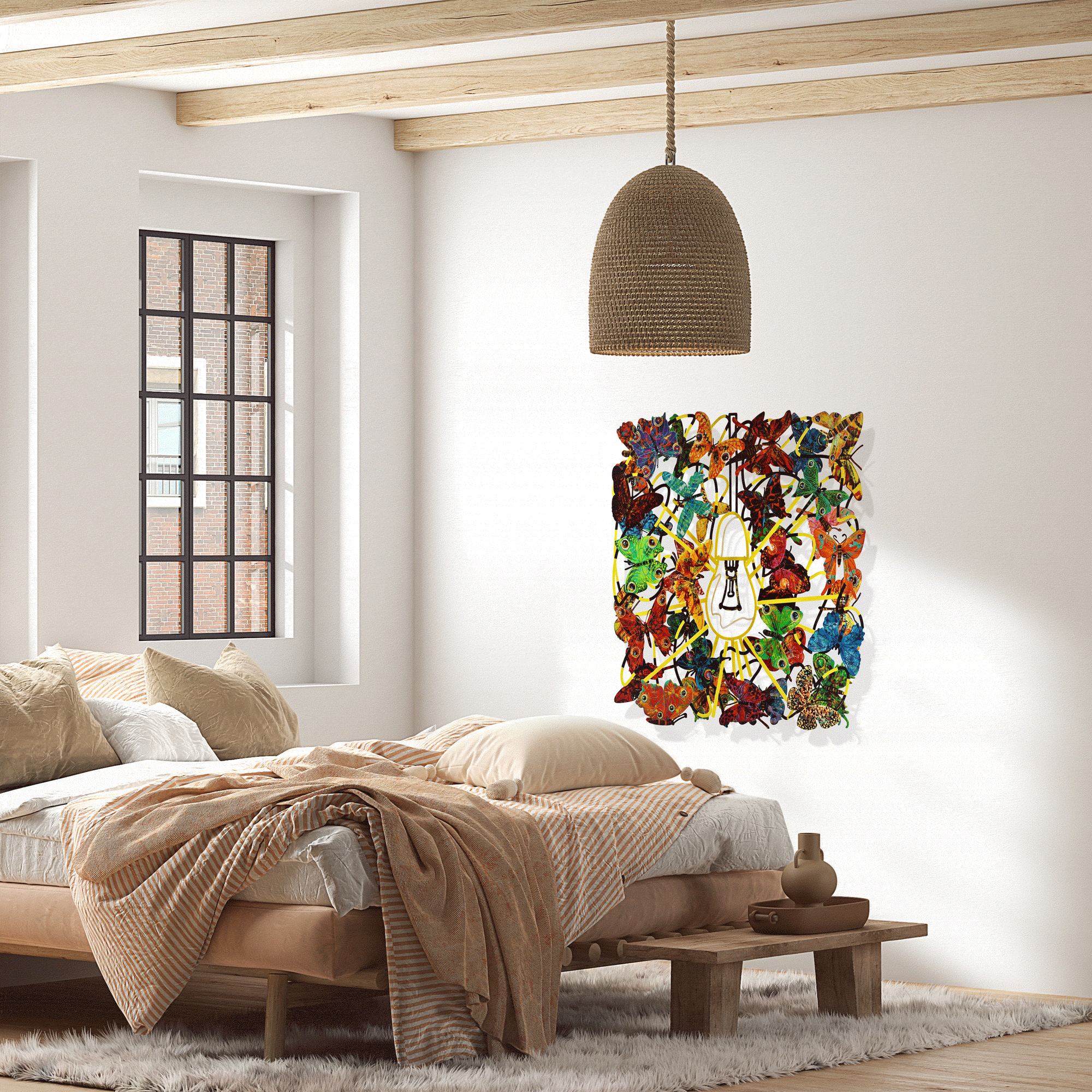 Butterfly Metal Wall Art Sculpture | Home Decor - David Gerstein 3D Metal Wall Sculpture