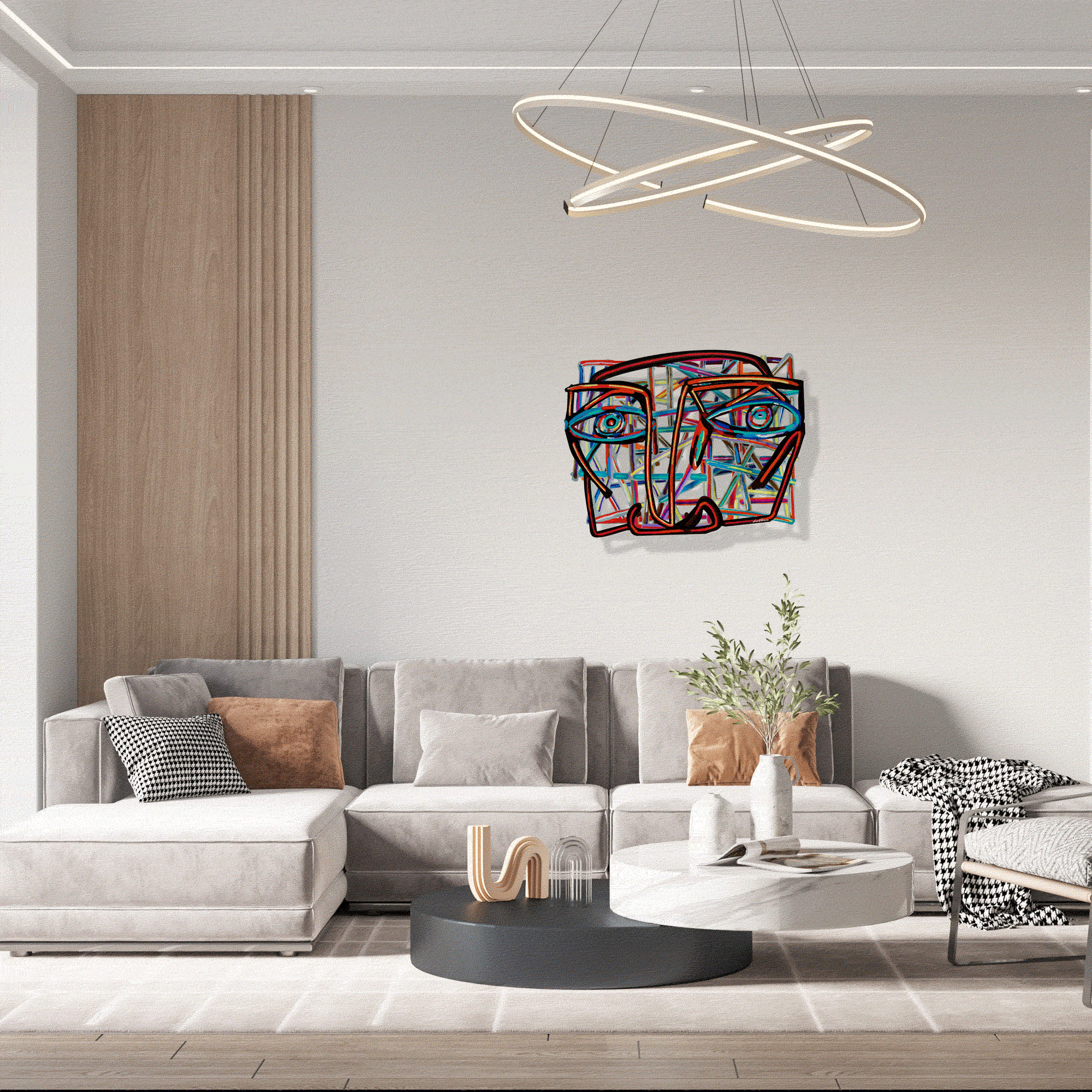 The Use of Color in Gerstein's Artworks - David Gerstein 3D Metal Wall Sculpture