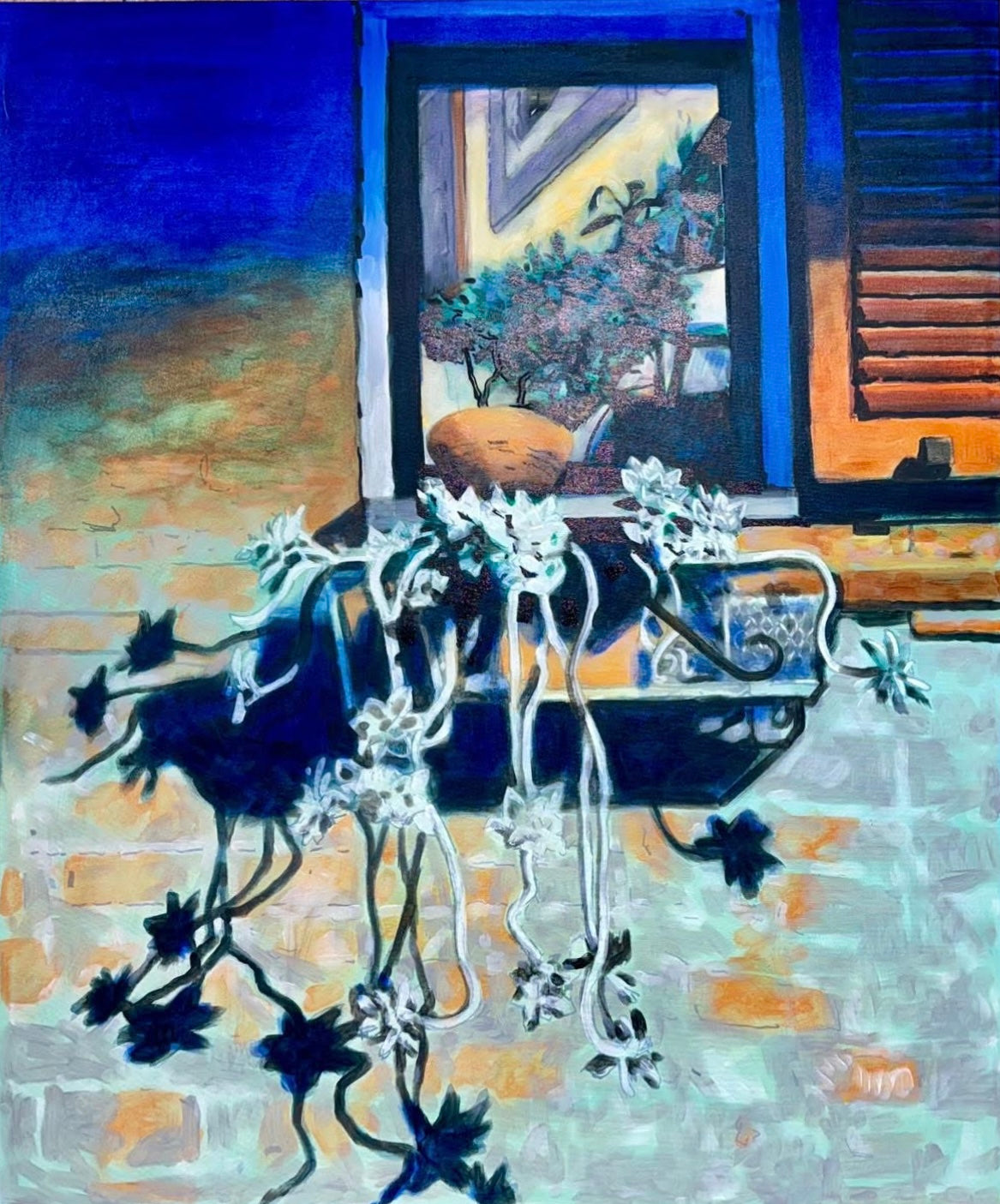 Lighted Window at Night