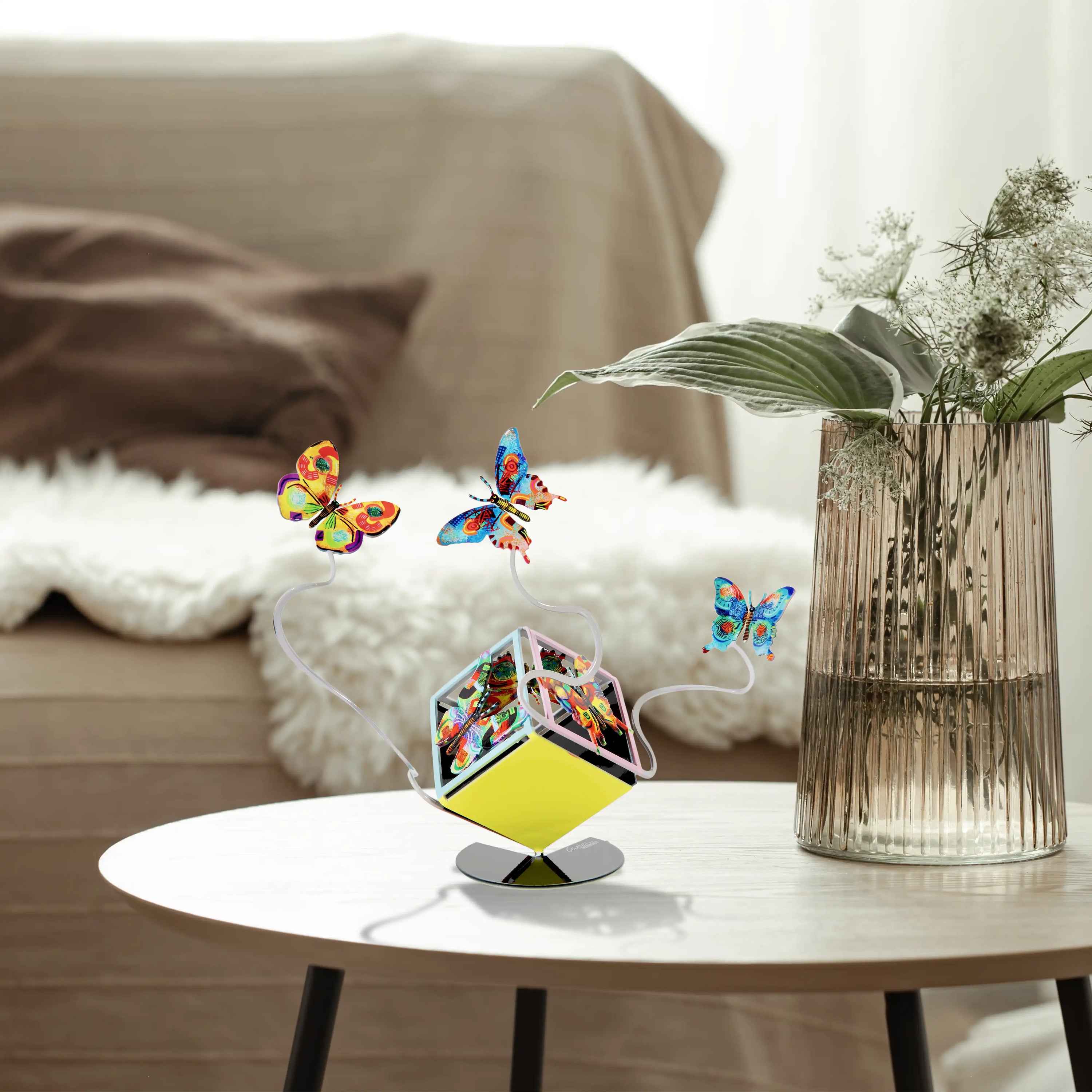 "Butterfly Cube" by David Gerstein - Design Object - Side View