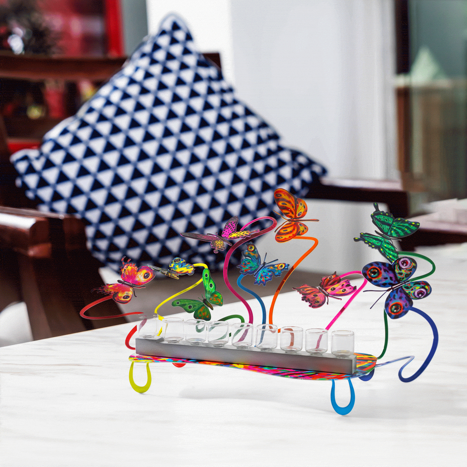 Hanukkah Art by David Gerstein: Vibrant Menorahs & Sculptures