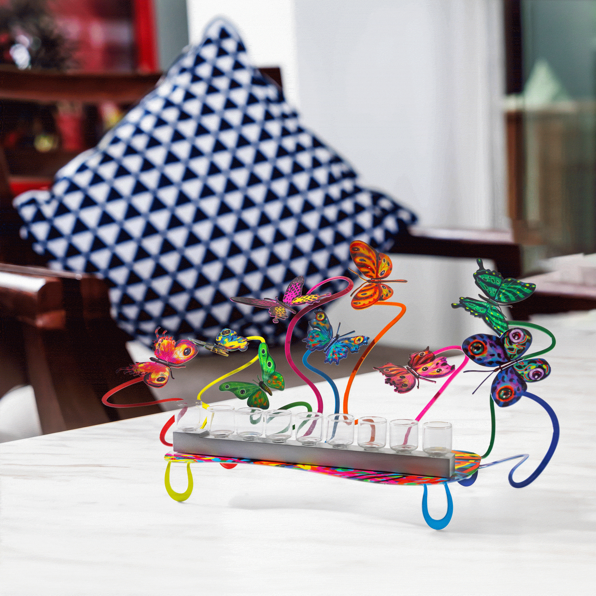 Hanukkah Art by David Gerstein: Vibrant Menorahs & Sculptures