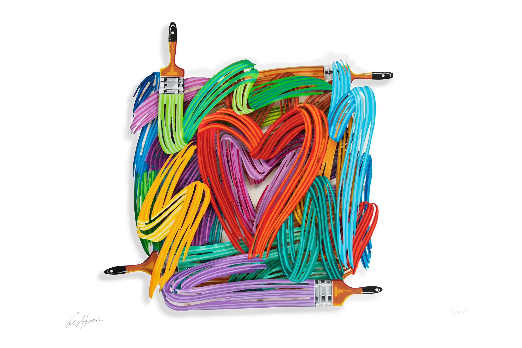 Graffiti Heart Artwork by David Gerstein - Urban Art