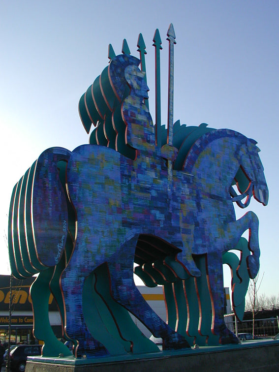 David Gerstein’s Roman Warrior: A Bold Fusion of History and Pop Art in London