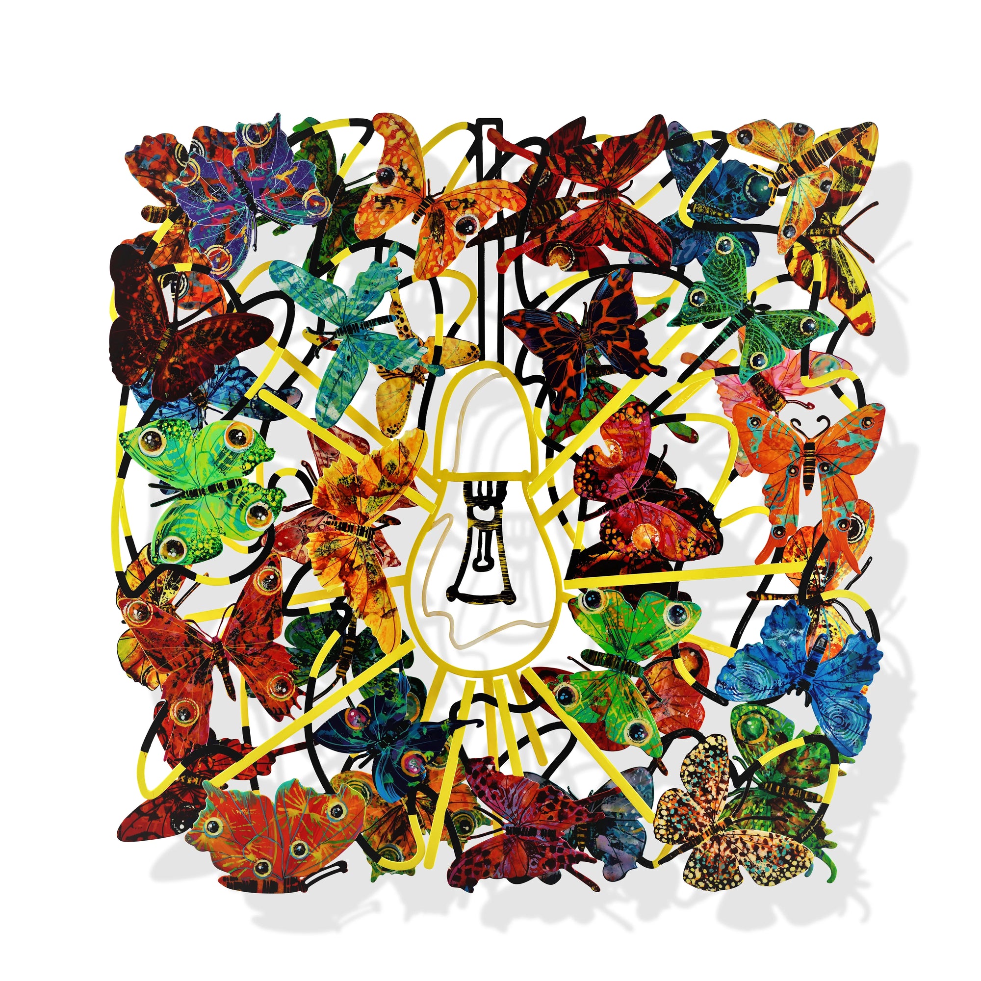 David Gerstein 3D Metal Wall Art Sculpture - Attraction