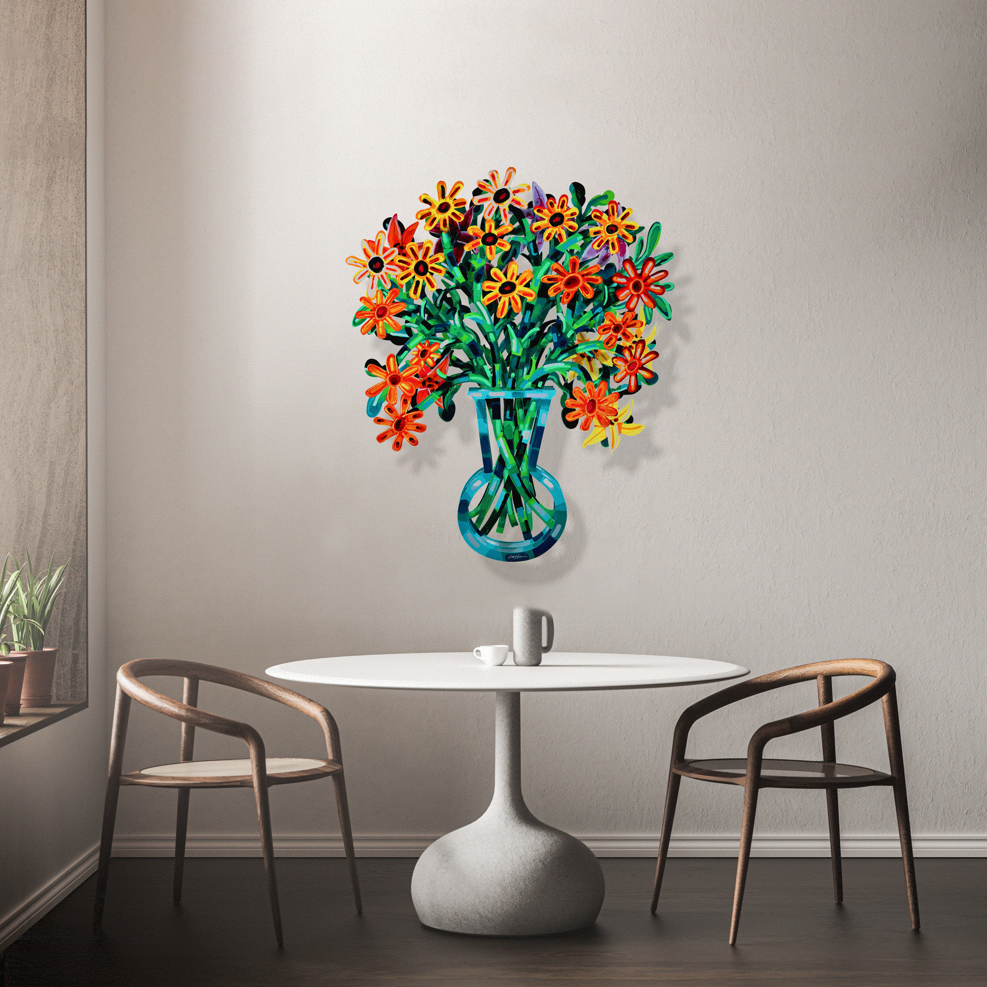 Discover David Gerstein Metal Art: Colorful Wall Sculptures