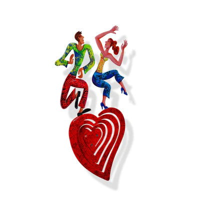 David Gerstein Dancing Heart - 3D Metal Heart Wall Sculpture
